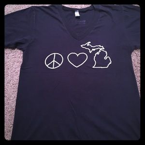 American Apparel - Peace, Love, Michigan T-shirt